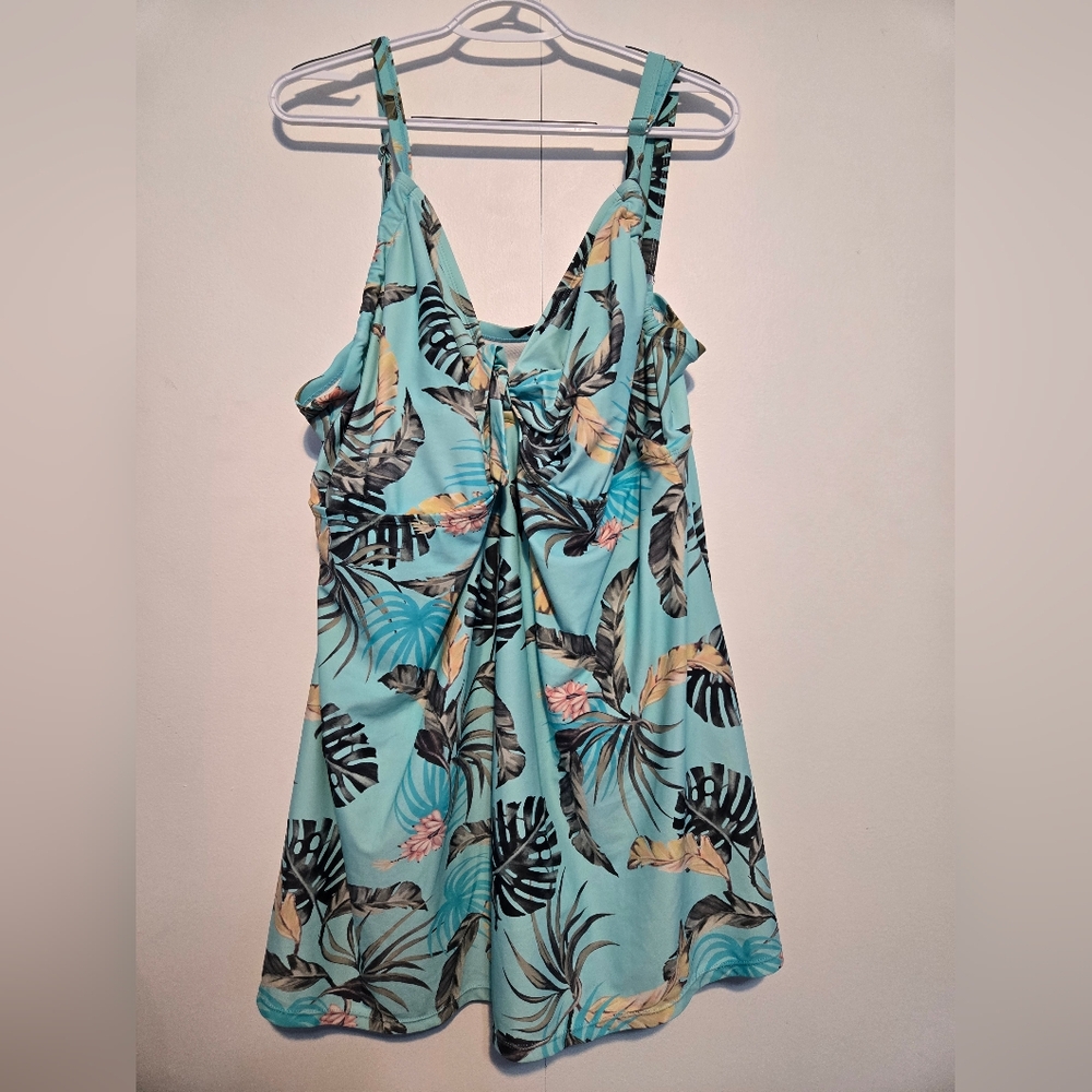 Tropical Print‎ Swim One Piece